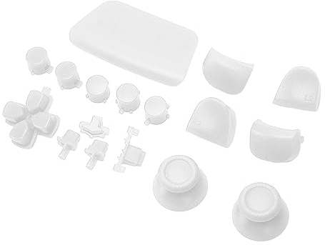 16-teilige Gamepad-Ersatztasten, Präzise Bedienung, Schnelle Installation, Personalisierung des Erscheinungsbilds, Bequemer Griff, für PS5-Controller-Zubehör (Weiß)