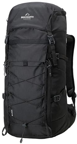 BravEarth Unisex Wolf wanderrucksack, Schwarz, Einheitsgröße