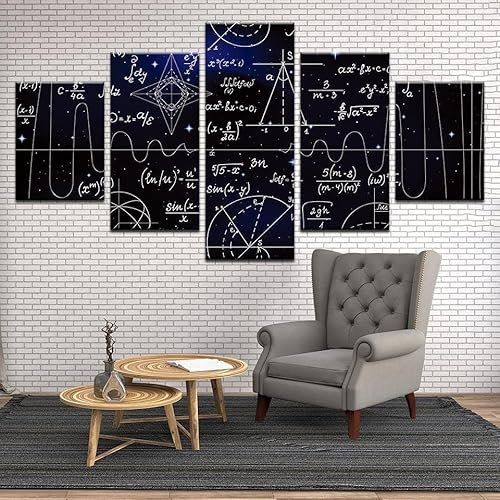 ZYCHKRL Moderne Bilder Wohnzimmer 5 Teiliger Galaxiengleichungen Physik Astronomie Astrophysik Poster Mit Rahmen Hd Für Heimdekoration Personalisierte Bilder Leinwandbilder Xxl