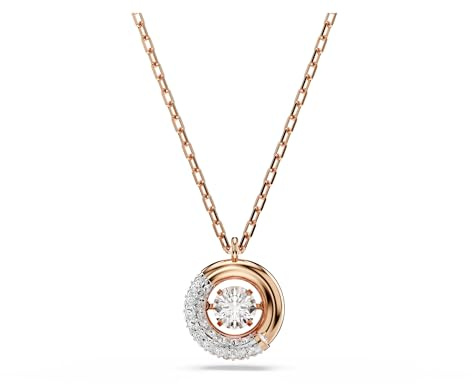 Swarovski Dextera Runder Anhänger mit hellem Roségold-Finish