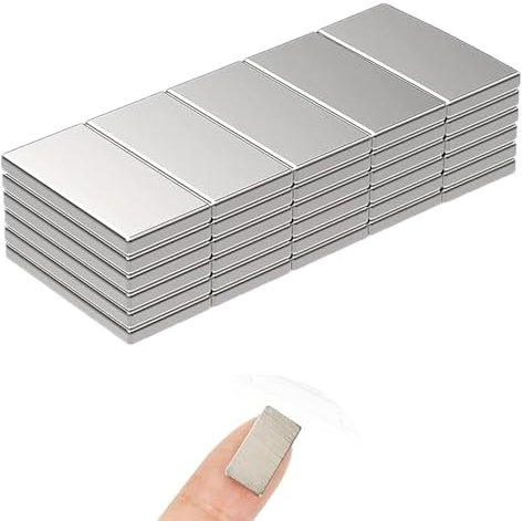 RXKFIGX 30 Pcs Multi-Use Rectangular Magnets Fridge Magnets Bar Small Strong Magnets Rectangula Small Rectangular Magnet for Crafts Kitchen DIY Tool Office Locker Iron Shelf