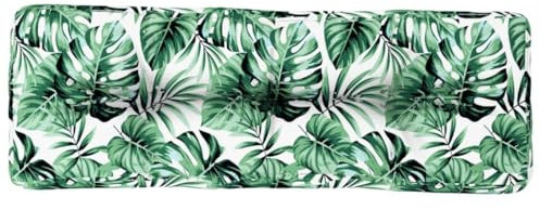 vidaXL Coussin de Palette à Motif de Feuilles 120x40x12 cm Tissu