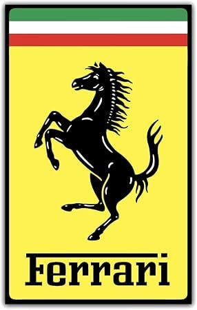 Hicsticayt Ferrari Plakette Sticker, Aufkleber, Doppelpack, mehrere Größen (5cm)
