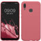 kwmobile Custodia Compatibile con Huawei P20 Lite Cover - Back Case per Smartphone in Silicone TPU - Protezione Gommata - rosa scuro