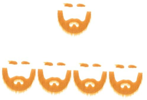 DECHOUS 5sätze Kostüm Zubehör Mit Künstlichem Bart Und Augenbrauen Für Halloween Karneval Und Partys Selbstklebende Bequeme Und Atmungsaktive Verkleidungselemente Erwachsene