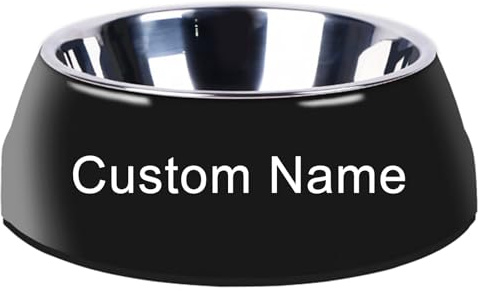 Cuencos personalizados para perros y gatos, platos de acero inoxidable para mascotas pequeñas, medianas y grandes, antideslizantes, fáciles de limpiar, cuenco de agua y comida con nombre personalizado