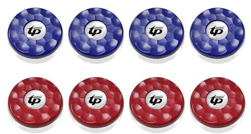 Shuffleboard-Pucks-Set, 58 mm, Shuffleboard-Pucks, Mini-Shuffleboard-Pucks, Ausrüstung für Familienspaß, Heimspiel, Rot und Blau