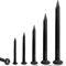 SHUNCHG 60 pcs Masonry Nails, 50mm(2.0 inch) Brick Steel Carbon Steel Point Tip Wall Cement Woodworking Concrete Nails, Galvanised Concrete Black Wall Nails for Wood Masonry Picture Hanging