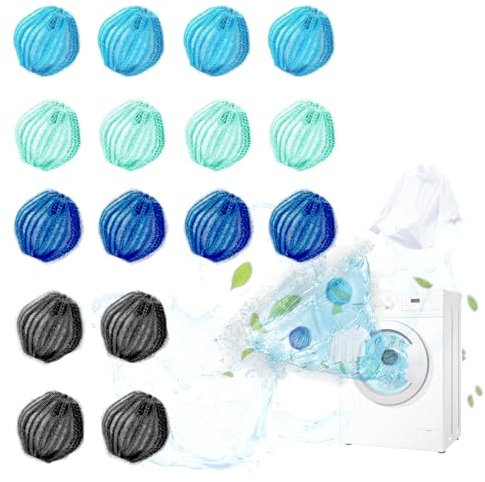 Gonggi 16Pcs Pet Hair Remover Washing Machine Catcher Dissolver, Laundry Balls for Dog Cat Hair Removal, Fur Collector, Efficient Lint Trap for Cleaner Clothes