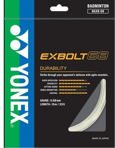 YONEX Exbolt 68 Badminton String (White)