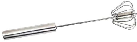 Semi-Automatic Hand Push Egg Beater Stainless Steel Food Blender Mini Milk Mixer Bar Cafe Whisk Accessories 12 Inch M