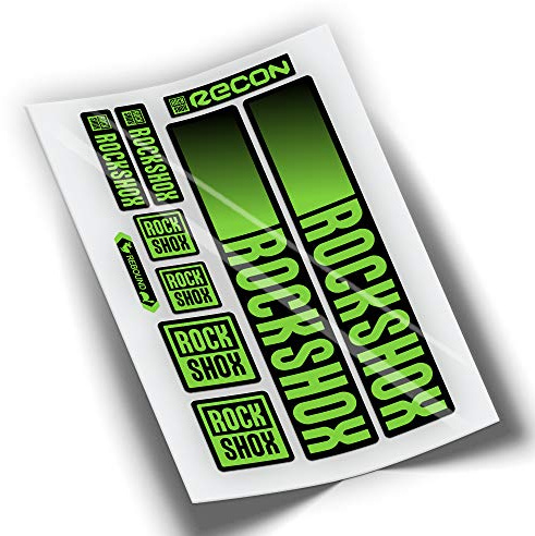 REF:VP442 Stickers compatible with Rock-Shox RECON 2021-2025 MTB fork, stickers, stickers, stickers, vinyls for mountain bikes. (GREEN 531)