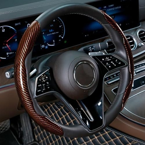 3 Stück Lenkradbezug, Auto Lenkradbezug, Universelle segmentierte Lenkradschutz für 99% Auto,SUV,Lastwagen (Braun)