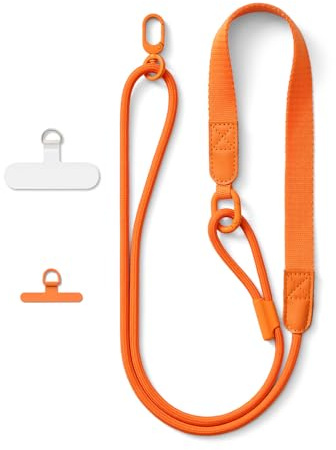 MORSUNBELA Handykette Orange Universal Verstellbar Handyband zum Umhängen Phone Lanyard Band für Handyhülle Handy Umhängeband Schlüsselband