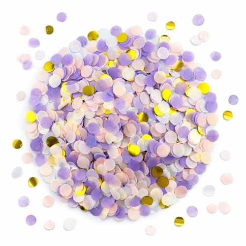 ACKKOR 8000 PCS 50g Glitzer Konfetti Lila Gold, Neon Konfetti Bunt Confetti Konfetti Geburtstag Confetti Deko Rose Gold Glitzer Bunt Groß Streudeko Geburtstag Pastell