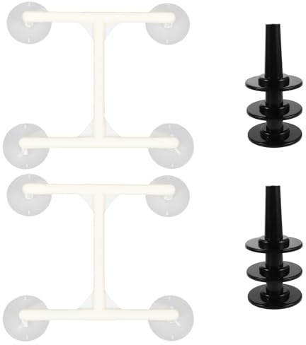 Lurrose LCD Tv Repair Kit with Magnetic Support Base and Suction Cup Screen Remover Tool Set, 1 Pair Suction Cups with 6 Support Rods for Home DIY LCD Screen Replacement and Removal