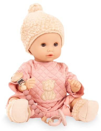 Götz 2653162 Sleepy Aquini Girl Bärig Puppe 33 cm Badepuppe 7-TLG | für Kinder ab 18 Monaten, Babypuppe, ohne Haare, Hartkörper, braune Schlafaugen, Trink-/Töpfchenfunktion, Schnuller