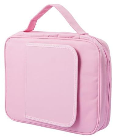 Housse pour grande Bible - Housse de protection avec support | Polyester 11,02 x 8,66 x 2,36 pouces 150 g Gris Bleu Rose, Poches zippées Organisateur pour livres bibliques Stylos Cahiers Tablet