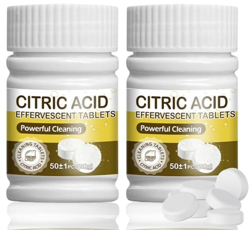 2PCS 100Pack Kettle Descaler Tablets,Powerful Limescale Remover for Kettle, Ke/ttle Descaler Tablets,Citric acid Cleaning,Descaling Tablets Cleaner for S-tainless S-teel, Glass, Plastic Ke/ttles