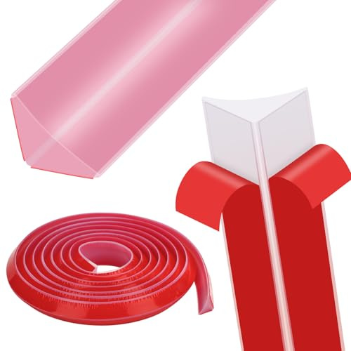 Baguette Finition Angle Plan de Travail Cuisine(Transparent, 1.5Mètre) | Profil Finition Plan de Travail Baguette de Finition Joint Cuisine Auto-Adhésif Caoutchouc Doux Imperméable