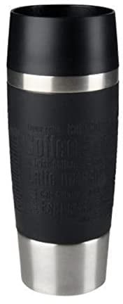 Tefal 3100517970 Travel Mug, Silicone, Noir, , 8,2 x 8,2 x 20,4 cm