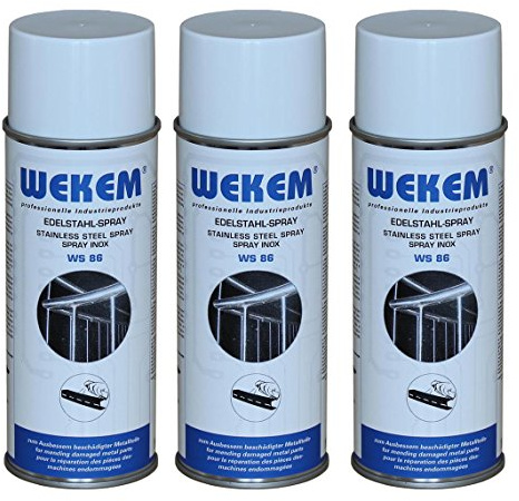 Wekem 3er Sparpack 400ml Edelstahl-Spray WS86