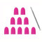 ATOMUS Silione Nail Art Set Soak Off Clip Cap Gel Polish Remover Wrap Nagel Werkzeug Nagelhautschieber Maniküre-Lack wiederverwendbar