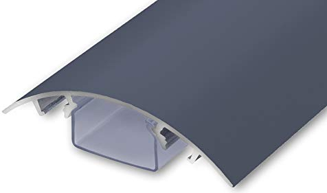 TV Design Aluminium Kabelkanal anthrazit seidenmatt RAL7016 in verschiedenen Längen von ALUNOVO Kabelschacht Kabelleiste Kabelführung Kabelmanagement (Länge: 70cm)