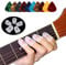 40 Pcs Silicone Guitar Finger Guards Guitar Fingertip Protection Covers Caps with 10pcs Guitar Picks for Stringed Instruments(5 Sizes)