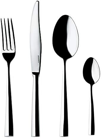 Guzzini Icons Juego de Cubiertos de Madera, Acero Inoxidable, Cromado, 0