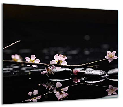 TMK ArtDeko Herdabdeckplatte 1 Teilig 60x52 cm - Spritzschutz Herdabdeckung – Herdschutz aus Sicherheitsglas – Robust, Hygienisch & Rutschfest– Schutz für Induktion, Ceran, Gas & Elektro