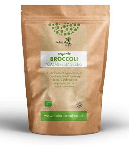 Nature’s Root Organic Broccoli (Calabrese) Sprouting Seeds 125g - Microgreen Sprouting Seeds | Easy to Grow | Tasty Microgreens | Organic Superfood | Non-GMO