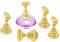 Kiara World Magnetic Nail Art Tips Stand Crystal Base Alloy Holders Manicure Set Practice Holder Salon Tool DIY (Purple)