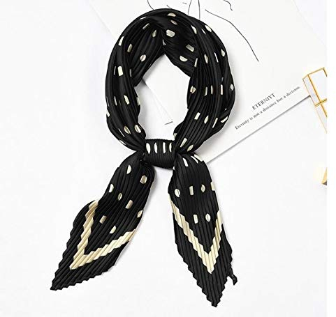 Schal Damen Herbst Winter 55 * 55Cm Frauen Neu Plissee Leopardenmuster Schal Kunstseide Mode Tupfen Quadratische Schals Leopardenschals OneSize 12