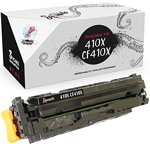 Squuido Schwarz Tonerkartusche 410X CF410X kompatibel mit HP Laserjet Pro MFP M477fdw M477fdn M452dn M377dw M477fnw M452nw | Hohe Reichweite 6500 Seiten