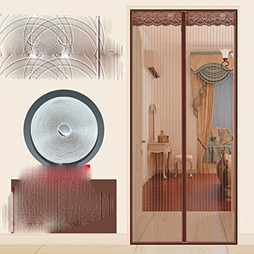 Zanzariera anti zanzara di grandi dimensioni con magnete a mani libere anti zanzara zanzariera per schermo porta-striscia caffè, L200xH240cm,Cina