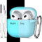 MHYALUDO Kompatibel mit AirPods 3 Generation Hülle 2021, Kompatibel mit AirPods 3 Case Cover, Weicher Silikonschutz Kompatibel mit AirPods 3 Case mit Schlüsselanhänger & Reinigungsset, Nachtleuchtend