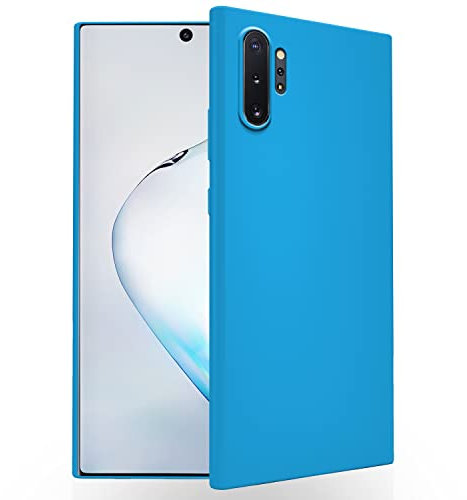 N NEWTOP Cover Compatibile per Samsung Galaxy Note 10 Plus, Custodia TPU SOFT Gel Silicone Ultra Slim Sottile Flessibile Case Posteriore Protettiva (Azzurro)