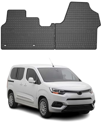 OMAC Fußmatten für Toyota Proace 2016-2026 TPE 2X Schwarz | Automatten, Gummimatten, Allwetter, Antirutsch, fahrzeugspezifisches Produkt, wasserdicht