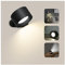 Applique Murale Interieur, Lampe Murale Touch LED avec Port de Charge USB Contrôle Tactile, 3 Niveaux de Luminosité 3 Températures Rotatifs 360° Lampe de Chevet pour Chambre à Coucher 1 Pièce (Noir)