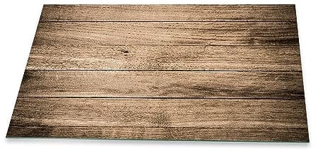 Herdabdeckplatte Abdeckung Ceranfeld Abdeckplatte Schneidebrett 1-Teilig 80x52 Bretter Holz Braun Spritzschutz Glasplatte Ceranfeldabdeckung Schutz Herdschutz Sicherheitsglas Glasschneidebrett