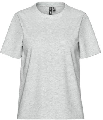 PIECES Pcria SS Solid Tee Noos BC T-Shirt, Gris, S Femme