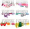 GIFIKOI 30-40 Cute Funny Earrings - Gummy Bear, Duck, Mushroom, Fruit & Flower Designs in Acrylic & Cubic Zirconia