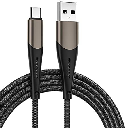 YSJJZRL Câble USB-C vers USB A 5A Charge Rapide, Cordon de Chargeur USB Type C Compatible avec Samsung Galaxy S20 S10 S9 S8 A73 A51 A13 (1M,Café)