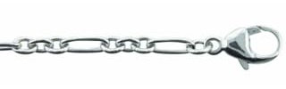 Damen 925 Silber Fantasie Armband 19 cm Ø 3,2 mm