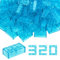 WYSWYG Building Bricks 2x4 Stud 320 Pcs, Transparent Blue, Classic Building Blocks Set, Compatible with Construction Building Blocks.