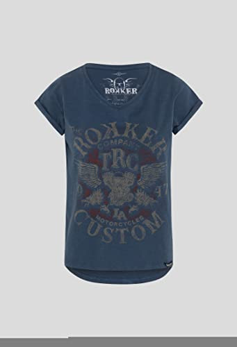 Rokker Custom T-Shirt Damen (blau), XS