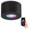 SSC-LUXon CELI-1 Aufbaustrahler schwarz Feuchtraum IP44 mit Smart RGB+W LED Lampe - Deckenspot kompatibel mit Alexa, Siri & Google