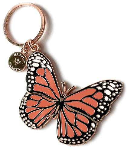 HAPPILY PLANTS Insect Keychains, Monarch Butterfly, Medium