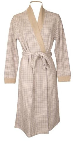 RAGNO Vestaglia da camera donna calda e morbida incrociata con cintura cotton eco pile punto milano invernale articolo DM13NR, 606F Fnatasia pristine, Taglia 44